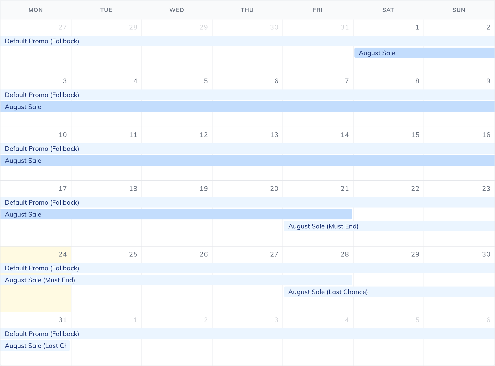 Calendar Screenshot